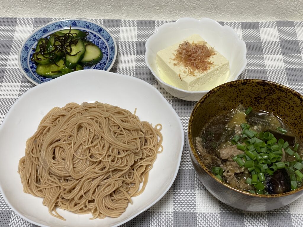 ビオラルまるごと全粒粉そうめん献立