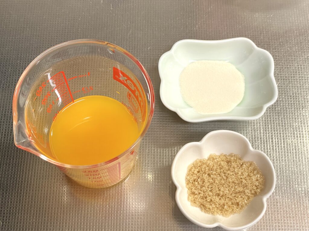 寒天グミの材料