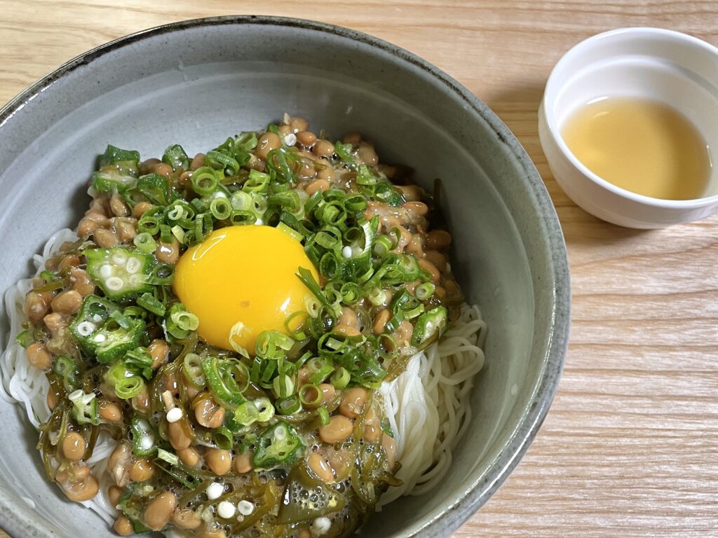 めかぶ納豆そうめん