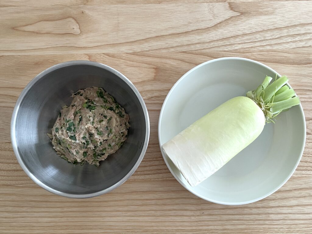 だいこん餃子の材料