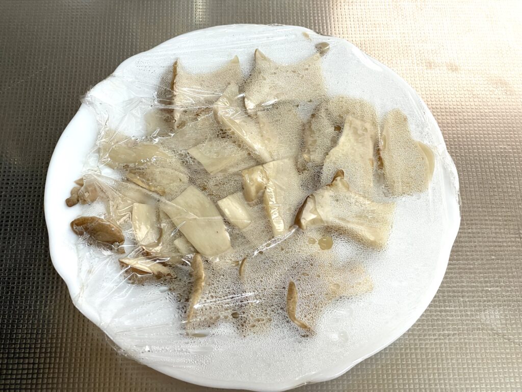 エリンギを加熱する