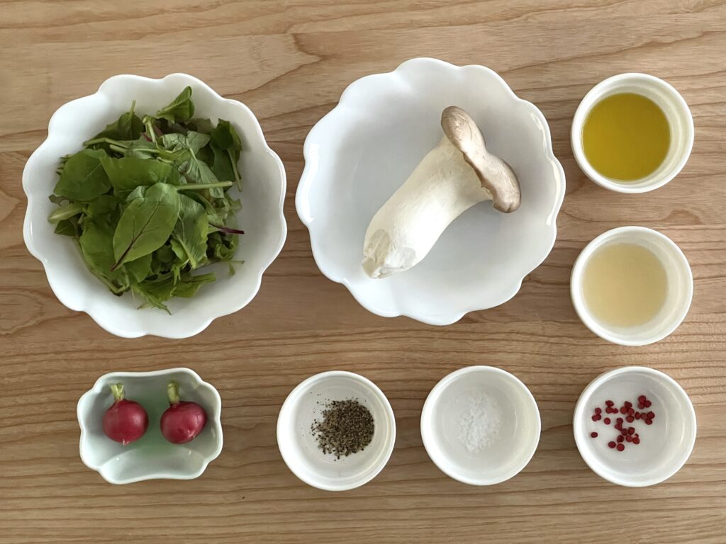 エリンギでカルパッチョの材料