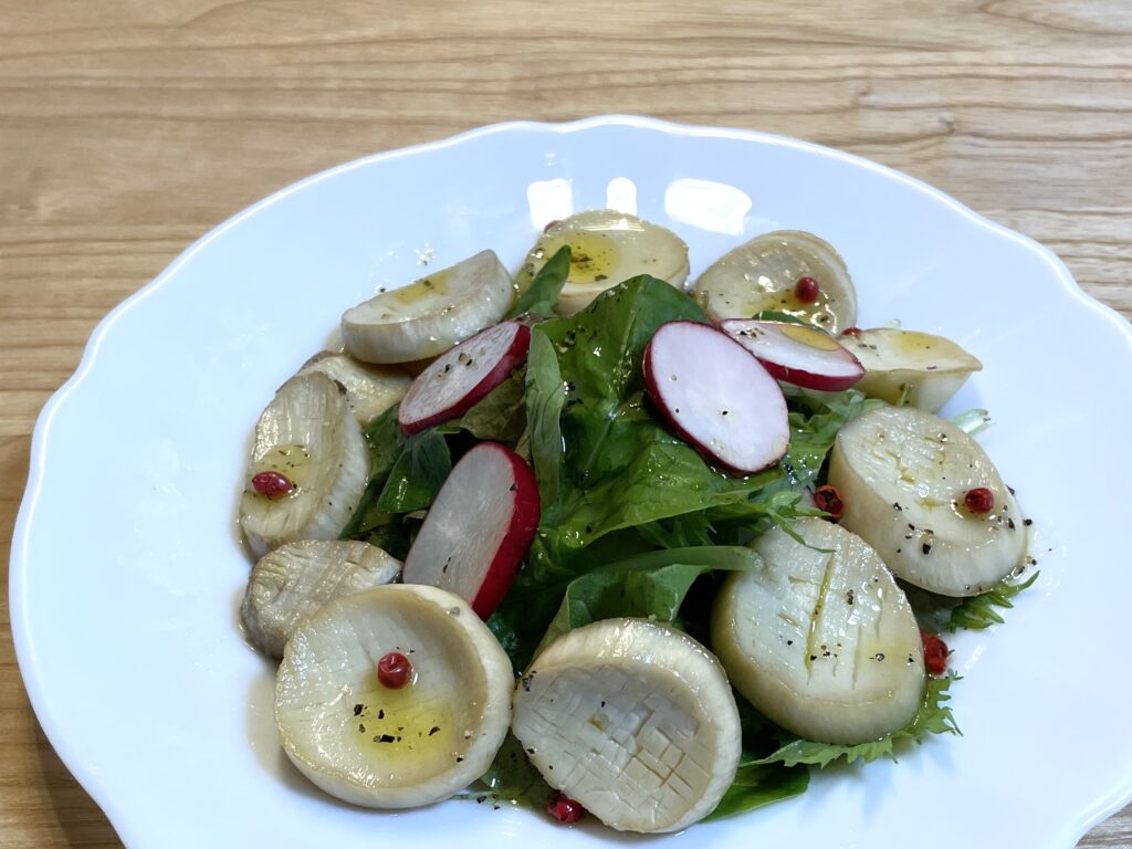 エリンギカルパッチョ出来上がり