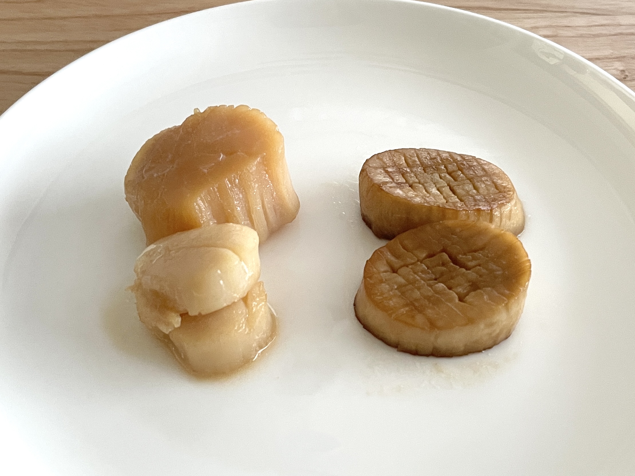 ホタテとエリンギの比較