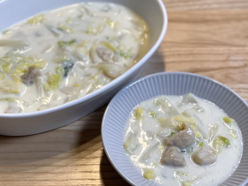 ホタテと白菜のクリーム煮